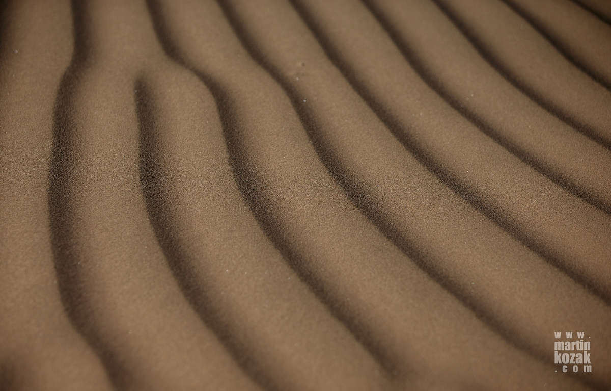 Struktura písku navátého větrem